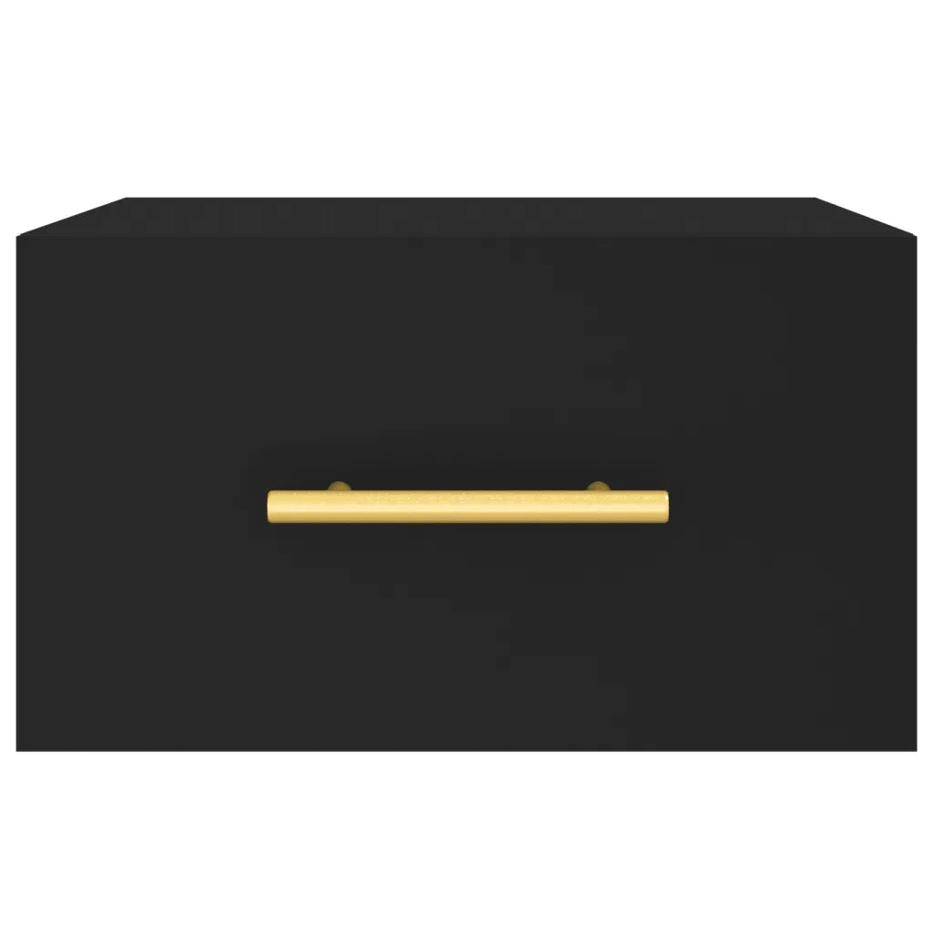 Comodino a Muro Nero 35x35x20 cm 829790