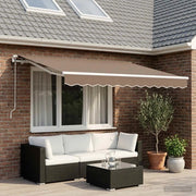 Tenda retrattile Tortora 400 × 300 cm Poliestere 3426035