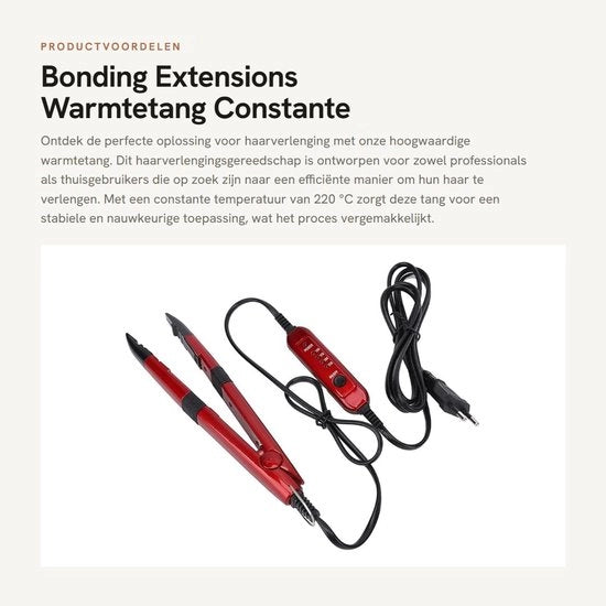 Tang per Capelli con Piastra Isolante - Temperatura Costante 220 °C - Accessorio per Capelli - Fiammatozzo per Fili - Prese per Fiammatozzo 220-240V - Materiale Resistente al Calore - Fiammatozzo per Capelli