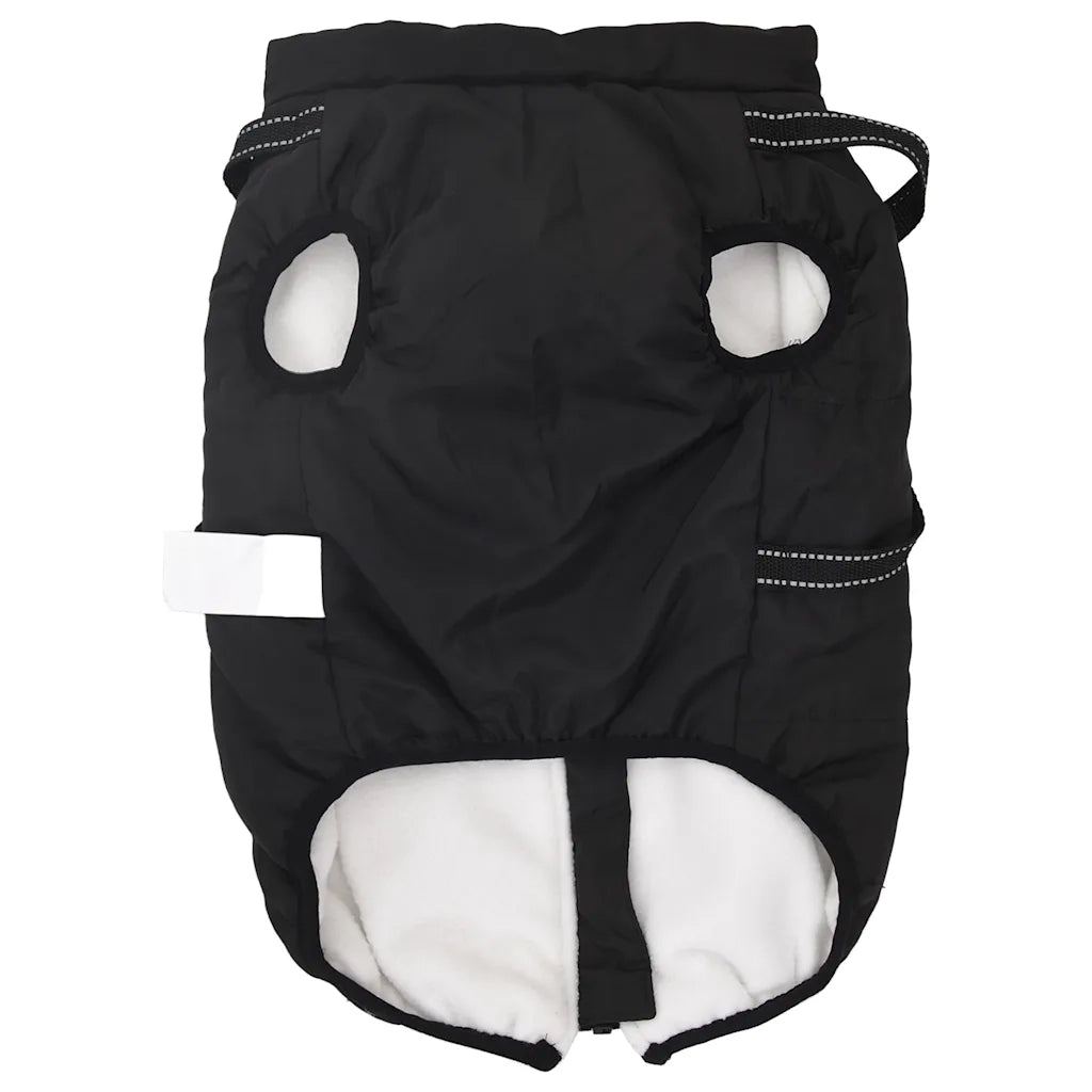 Cappotto Cani con Imbracatura Impermeabile Riflettente Nero L68 4019648