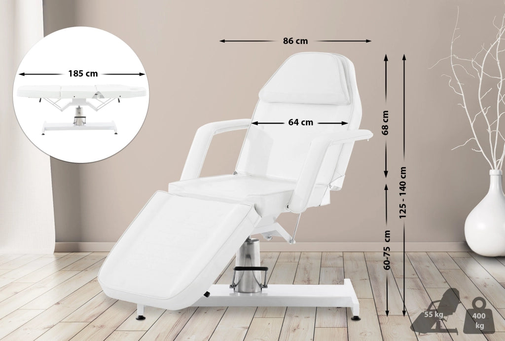 Lettino Idraulico Centri Estetici V2 bianco