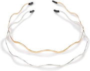 Set di 2 fascette per capelli in oro e argento trendy