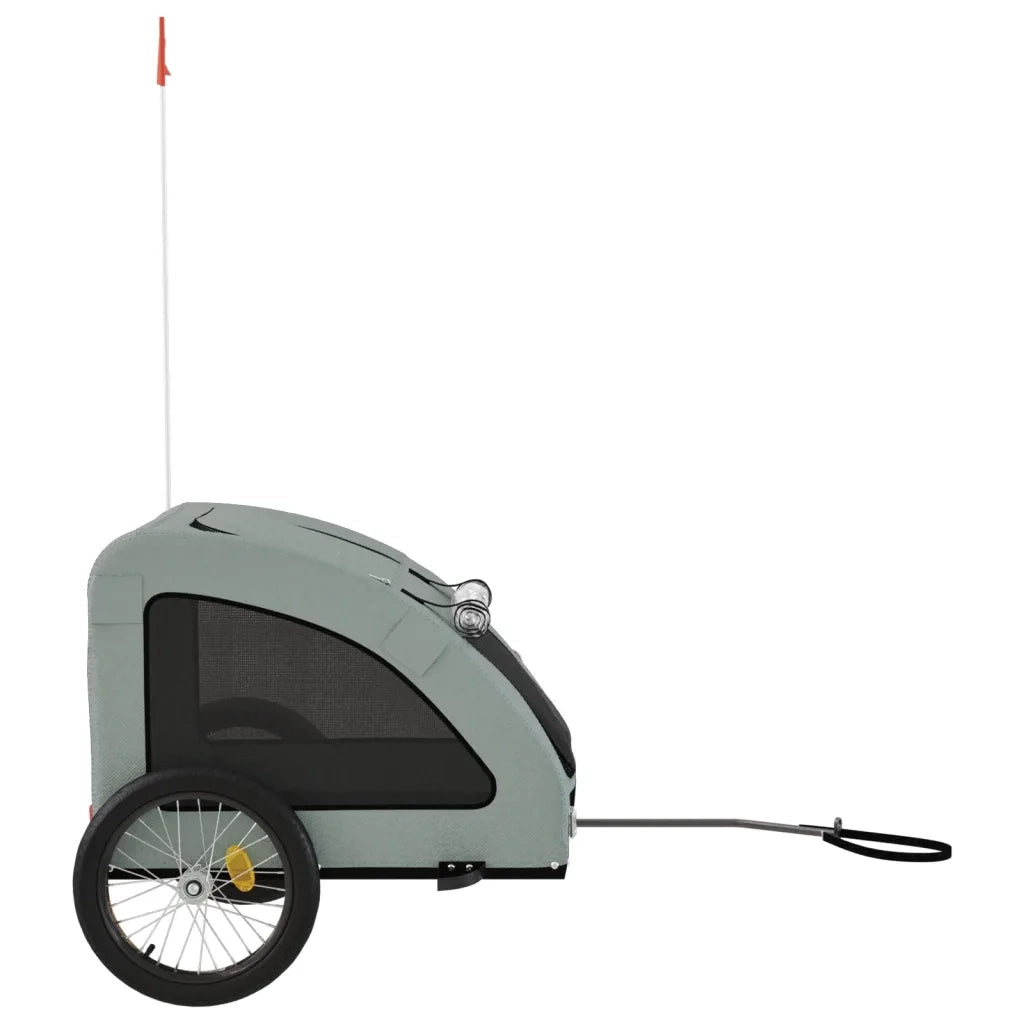 Rimorchio da Bici per Animali Grigio Oxford e Ferro CFW7664828