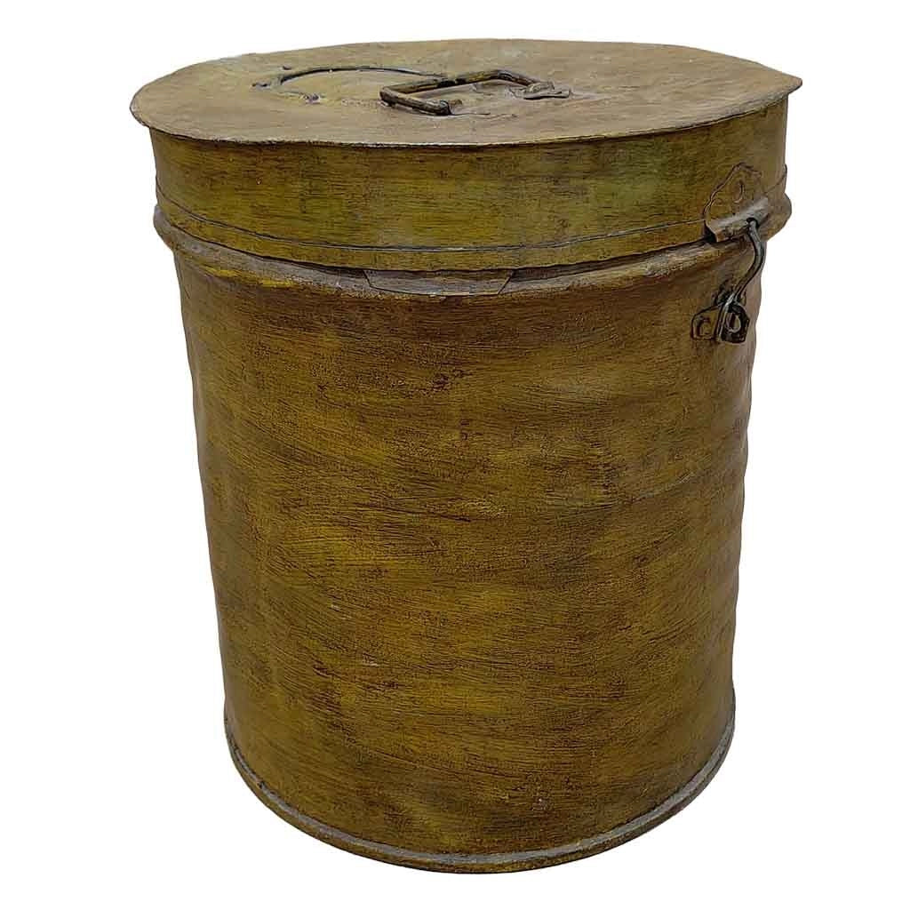 Baule in metallo artigianale 29x29x41h cm