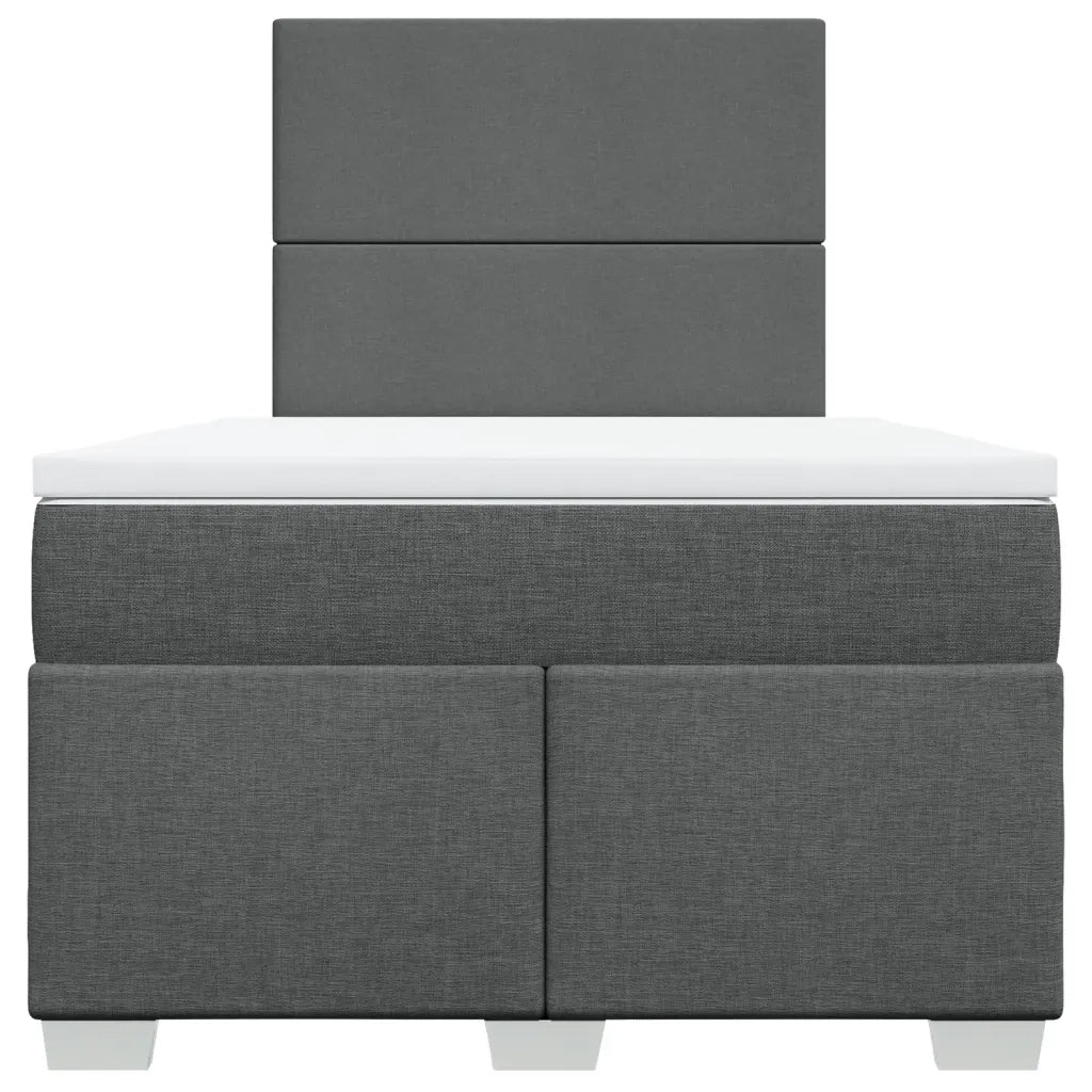 Giroletto a Molle con Materasso Grigio Scuro 120x190cm Tessuto