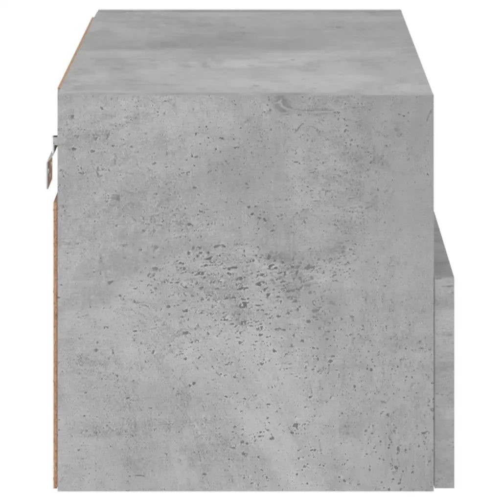 Mobile TV a Parete Grigio Cemento 60x30x30 cm Legno Multistrato 836860