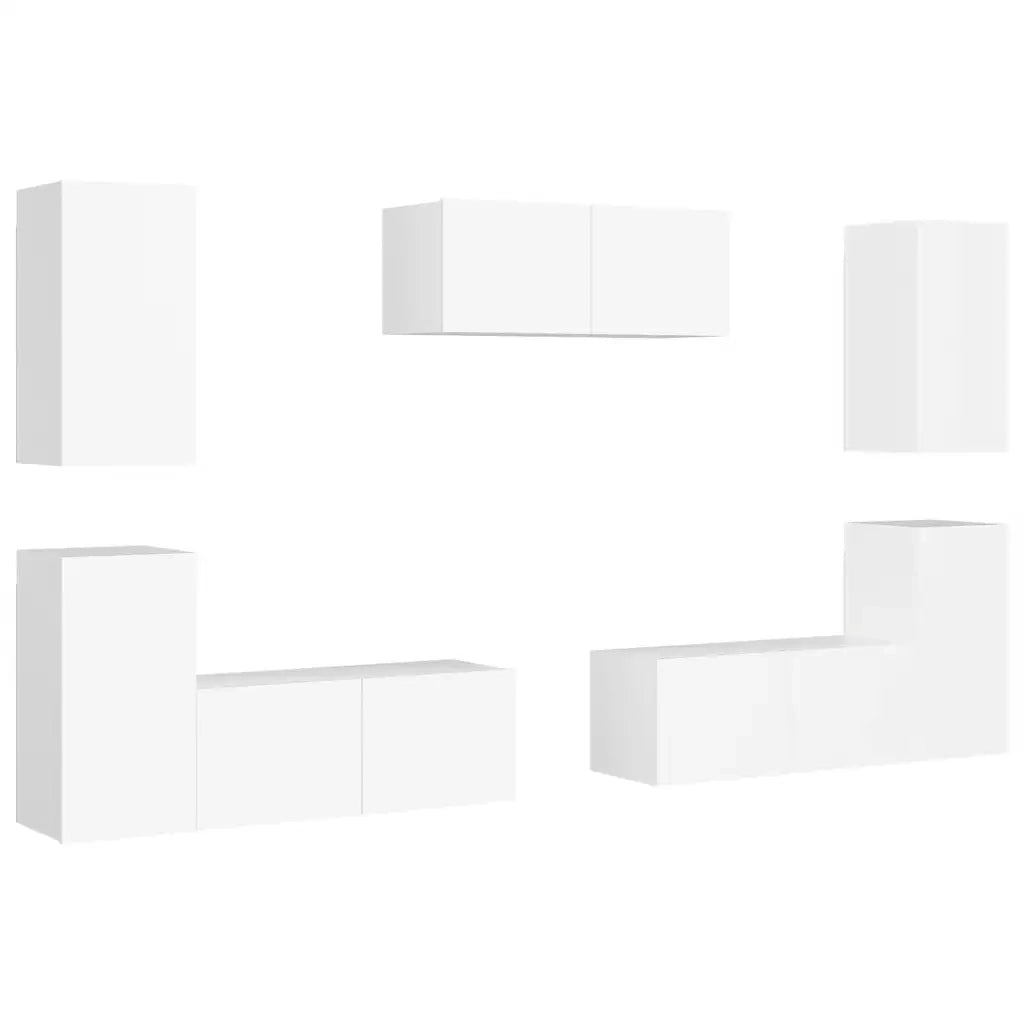 Set Mobile TV 7 pz Bianco in Truciolato cod mxl 33889