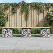 Panca da Giardino Design Gabbione-Sgabello-Panca da esterno 203x44x42 cm Massello Douglas