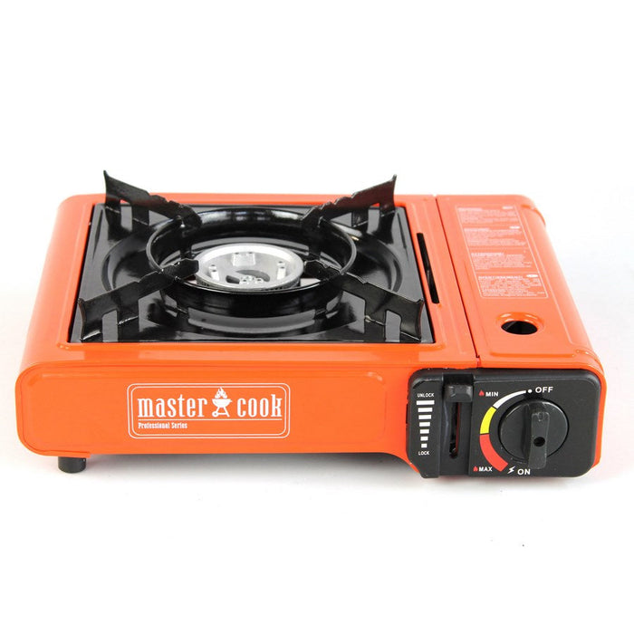 Fornello da Campeggio Portatile a Gas 34x26x8 cm Rosso