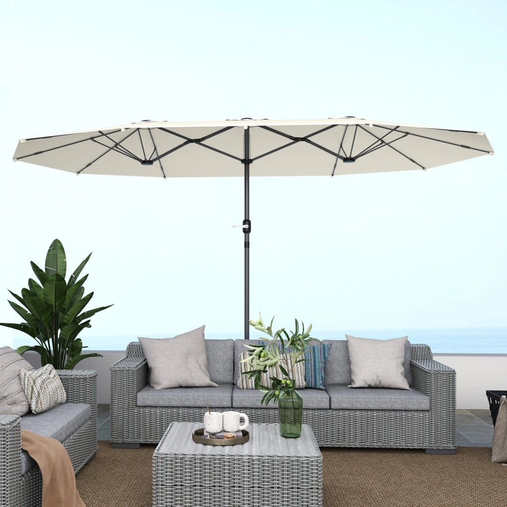 Ombrellone da giardino ovale ¨C Zephmum ¨C Beige 436x260 cm