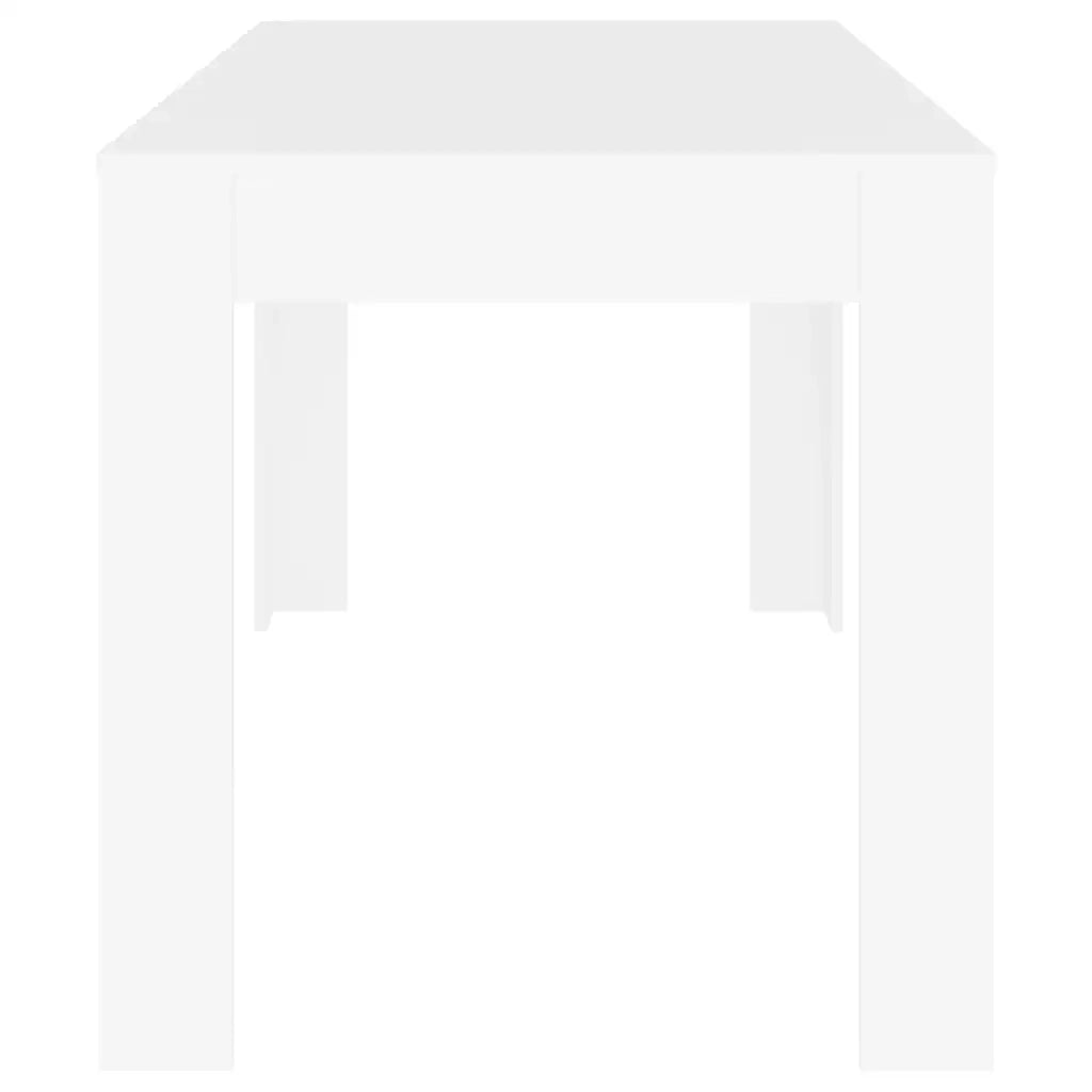 Tavolo da Pranzo Bianco 140x74,5x76 cm in Legno Multistrato 804202