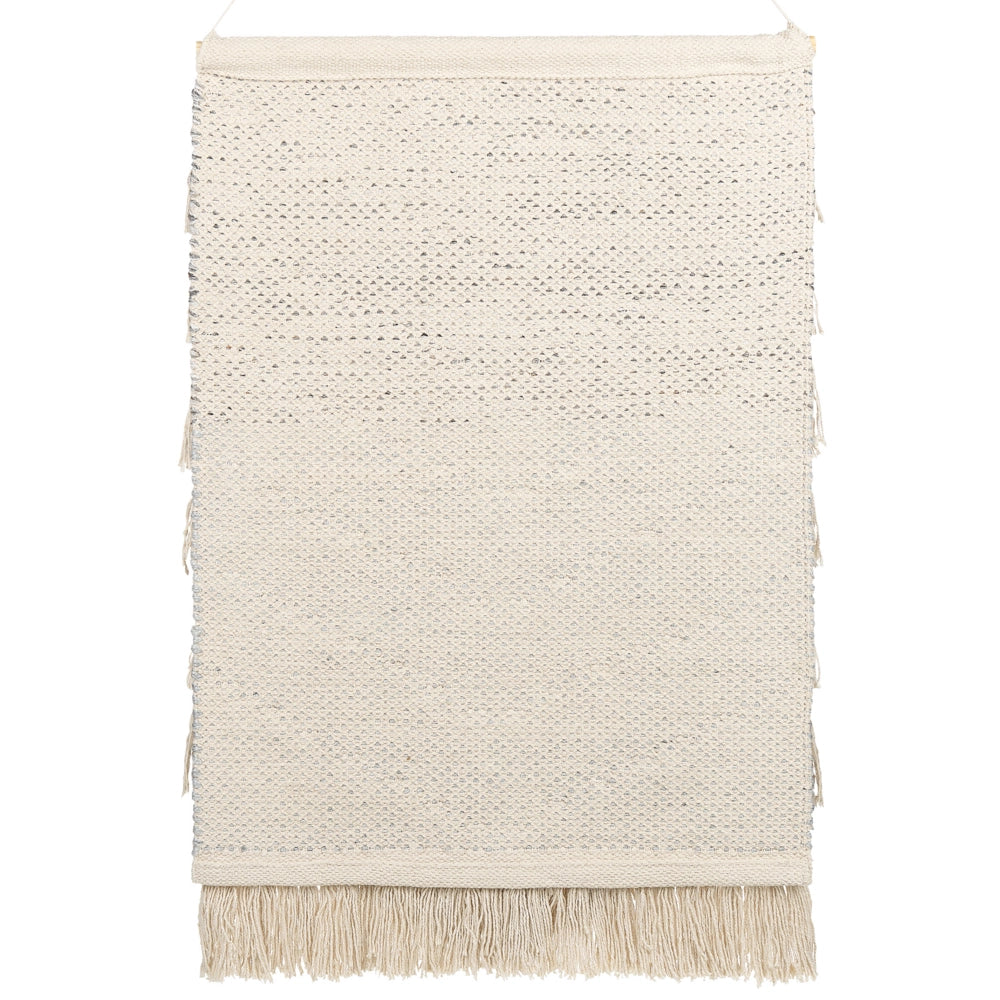 Decorazione da parete in cotone beige intrecciato a mano con frange Decorazione da parete in stile bohémien Soggiorno Camera da letto