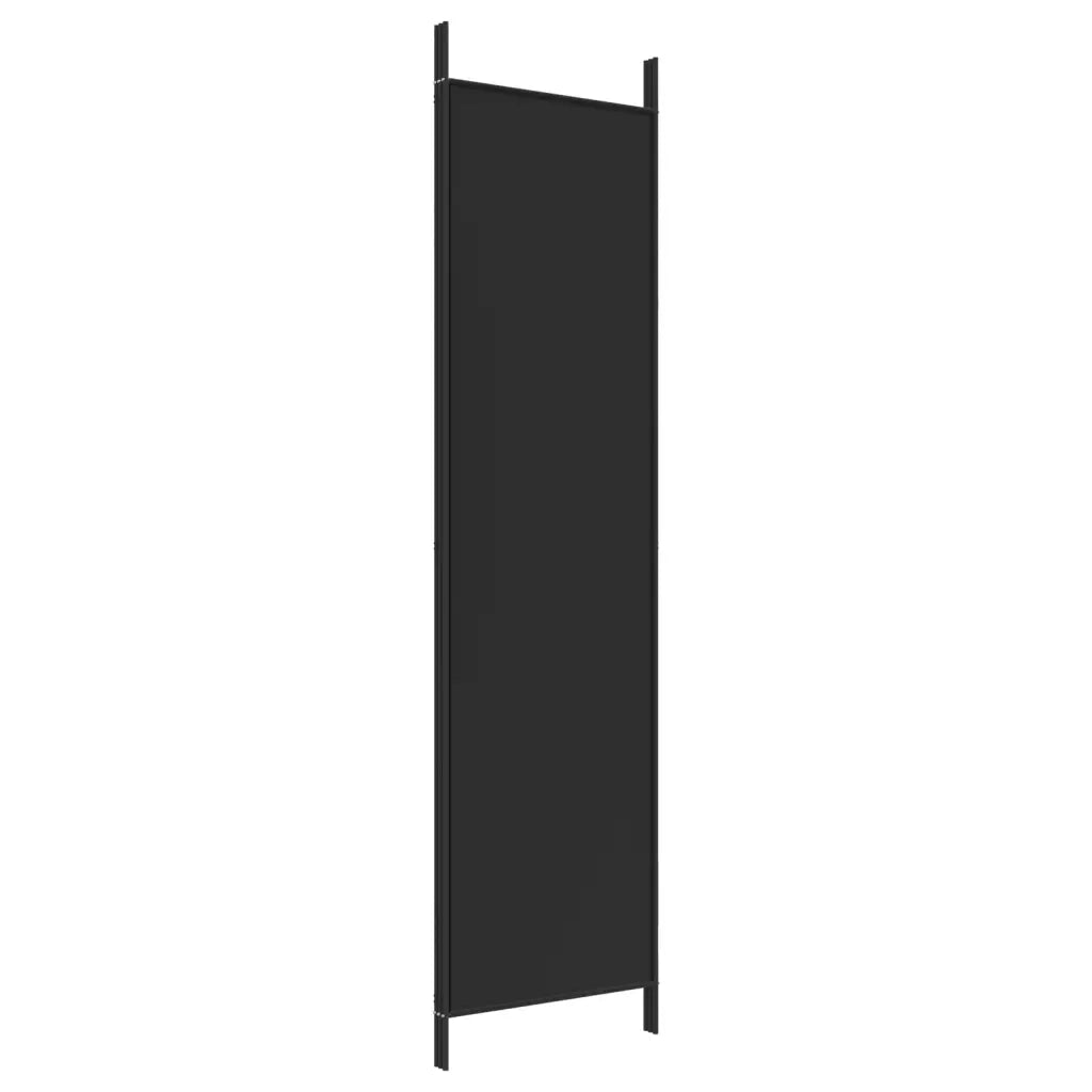 Divisorio a 3 Pannelli Nero 150x200 cm in Tessuto 350181