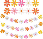 Tre pacchetti di fiori di carta boho bandiera decorazioni per feste - decorazione hippie per feste estive e compleanni di bambine.