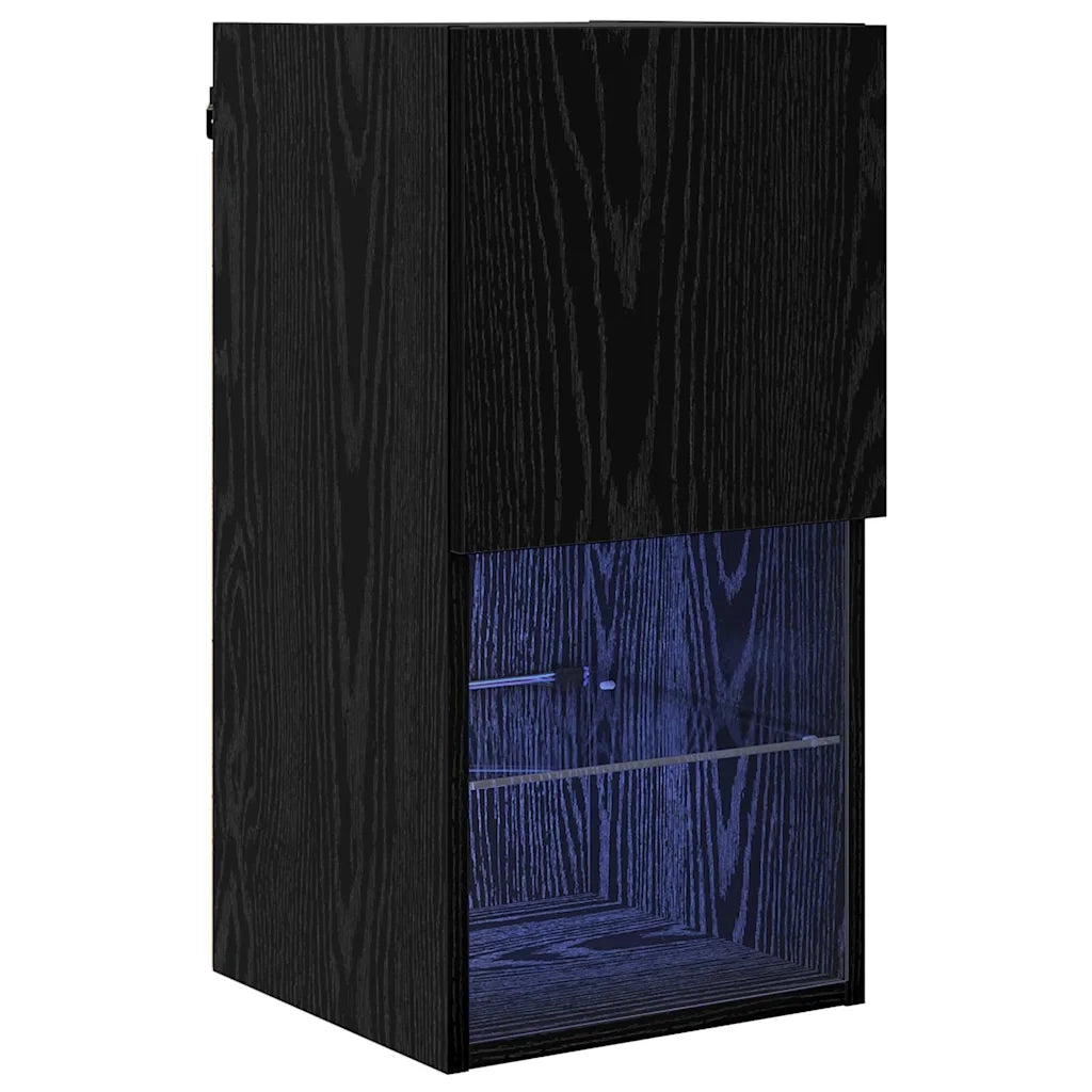 Mobile TV da parete-Mobile TV a Muro-Credenza TV Rovere Nero 30,5 x 30 x 60 cm 874570