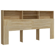 Testiera con Contenitore-Testata del letto Rovere Sonoma 200x19x103,5 cm