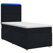 Letto box spring con materasso Nero 100 x 200 cm Tessuto 3455289