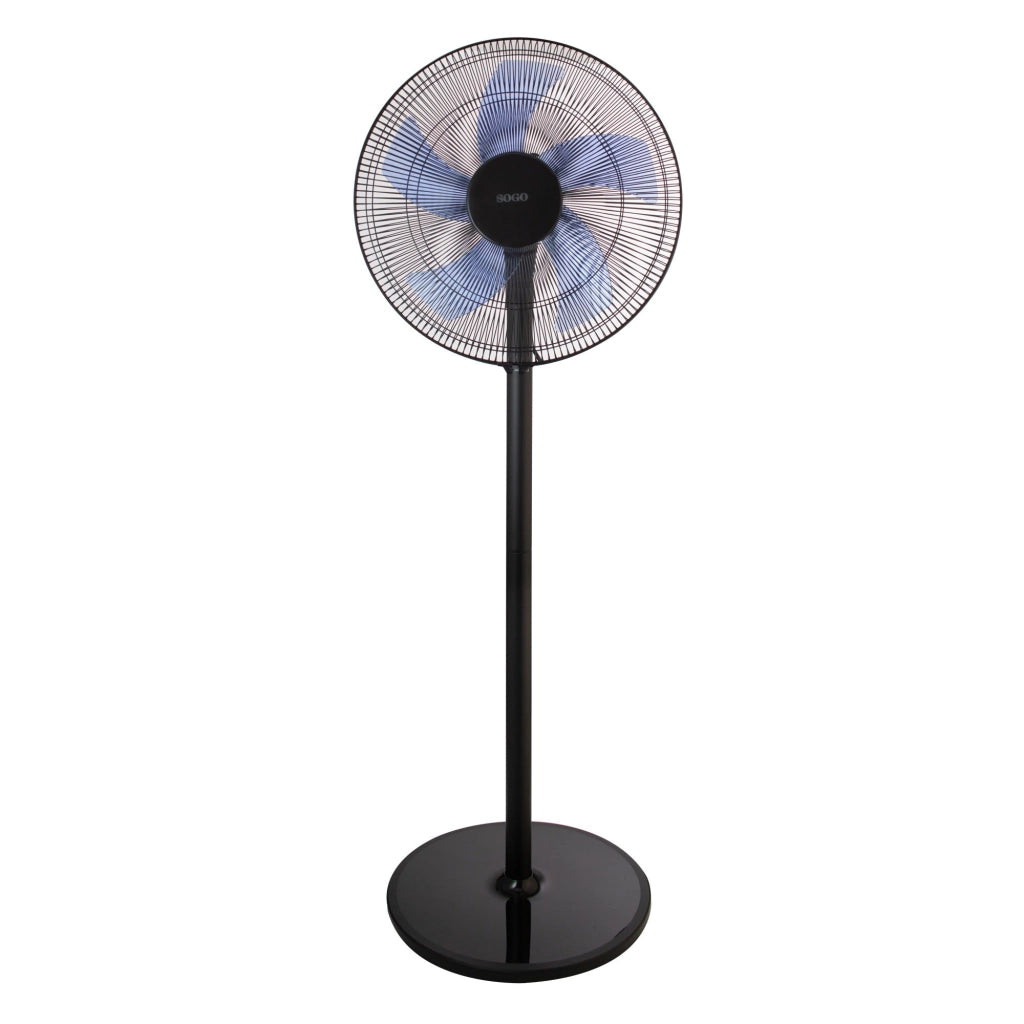 Ventilatore a piantana 16 pollici 40cm, 5 pale con oscillazione, altezza regolabile 130cm, 3 velocità 50W - SOGO