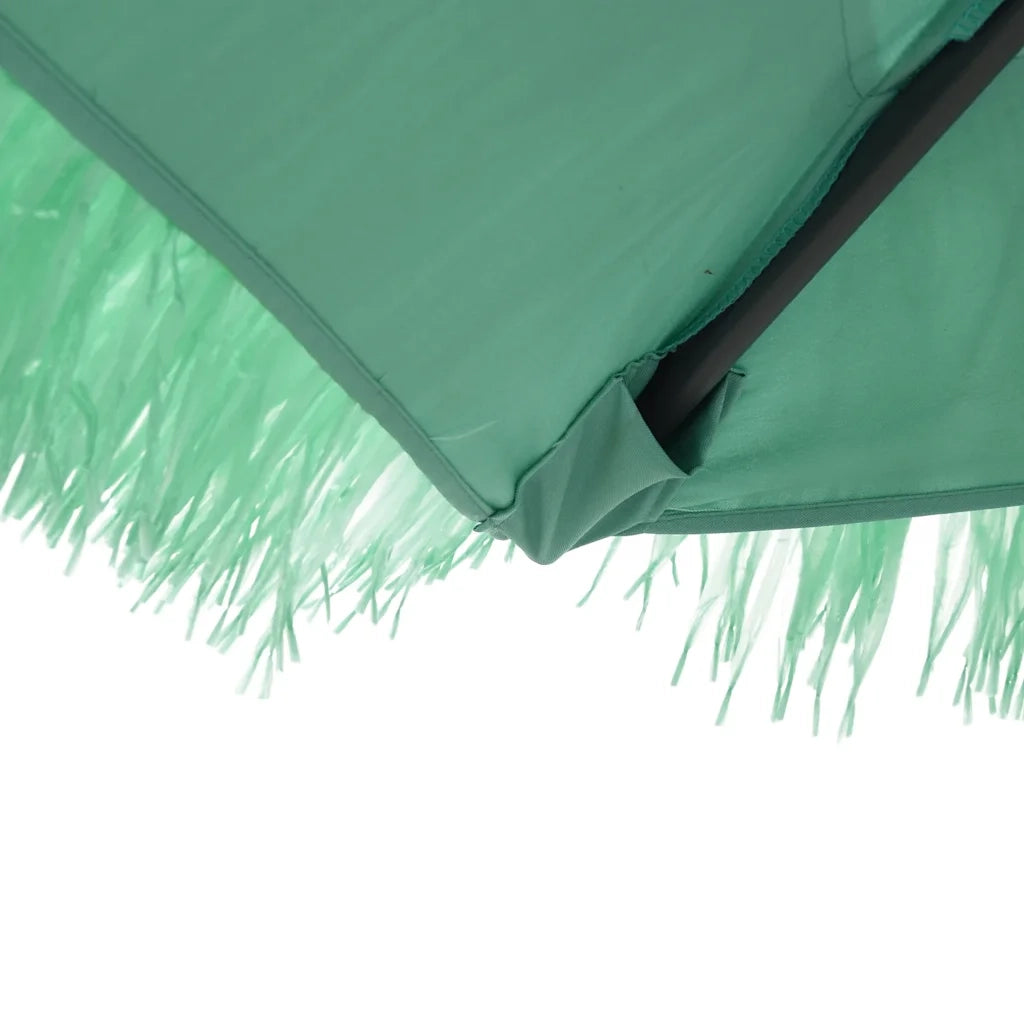 Ombrellone Giardino-Ombrello da Balcone con Palo in Acciaio Verde 324x324x247 cm