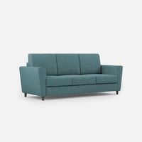 Divano 3 Posti 212x85x85 cm Yasel in Tessuto Petrolio