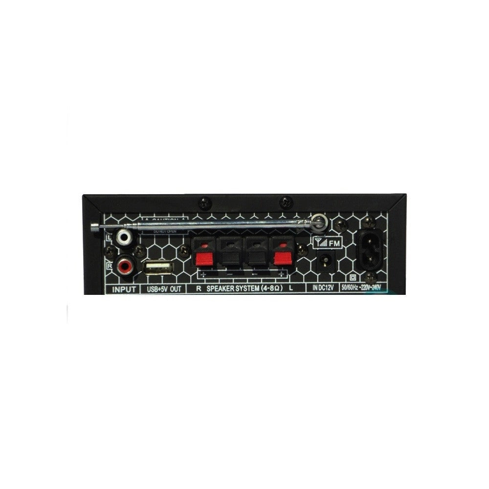 Trade Shop - Amplificatore Audio 12v 220v Usb Sd Mp3 Radio Fm Casa Auto 2 O 4 Ch 1000w Btl -