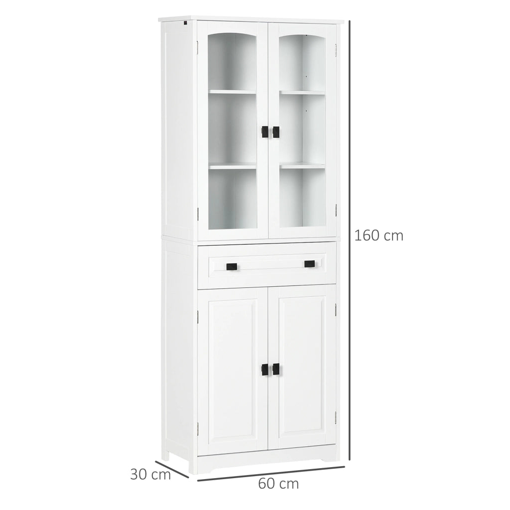 Buffet Armadio Cucina ¨C zephmum ¨C Bianco Legno 4 Porte 1 Cassetto 160 cm