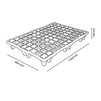 Pallet in plastica (PPR), bancale Mis. 800 L x 1200 P x 138 H mm, piano forato, portata statica 1600 Kg, portata dinamica 900 Kg