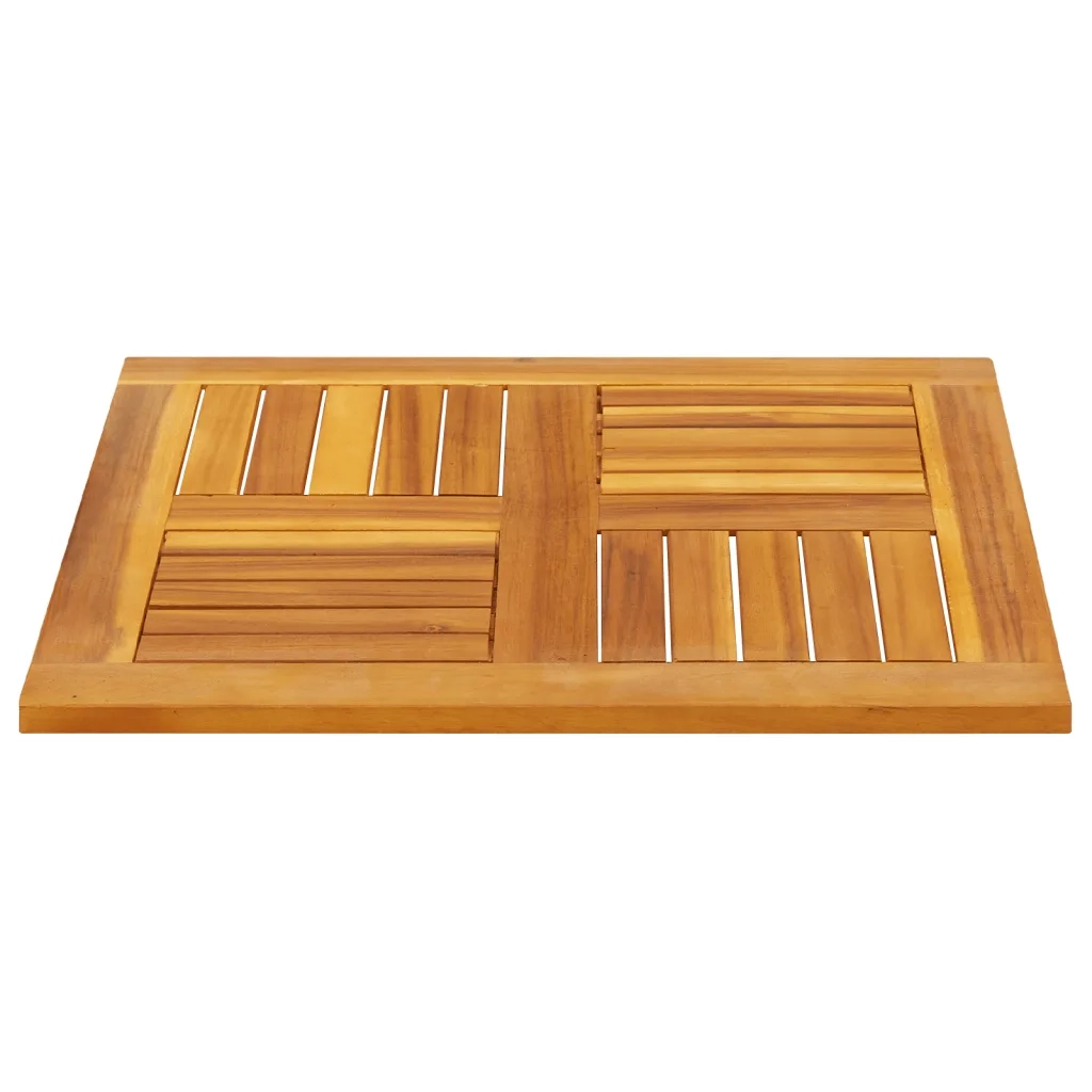 vidaXL Piano per Tavolo 60x60x2 cm Quadrato Legno Massello di Acacia