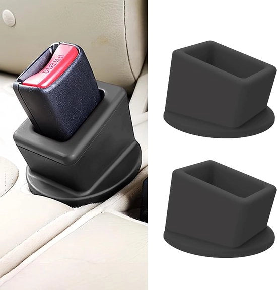 2 Pezzi di Supporto per Cintura in Silicone – Nero – In Posizione Verticale – Accesso Facile – Universale per Auto – Per Bambini