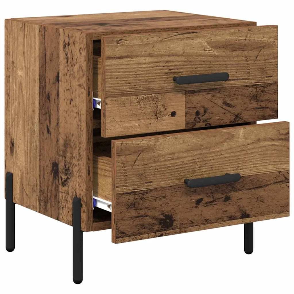 Comodino | Armadio da Notte | Mobiletto da notte con cassetto Legno vecchio 40 x 35 x 47,5 cm