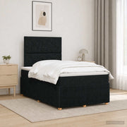 Letto box spring con materasso Nero 120 x 200 cm Tessuto 3454377