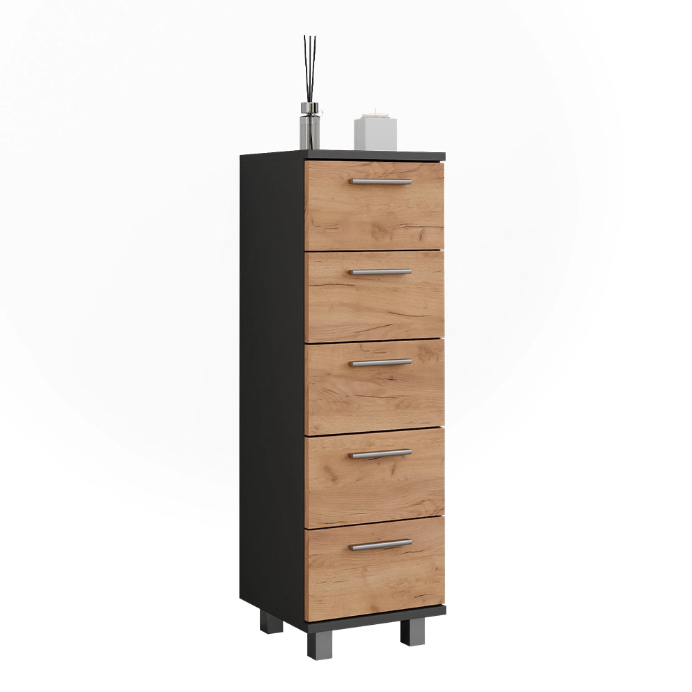 Vicco Mobile midi Antracite/quercia dorata 30.2 x 95 cm