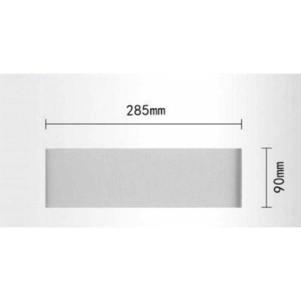 Trade Shop - Applique Muro Led 15 W Doppia Emissione Di Luce Bianco Rettangolare Moderno E57 -
