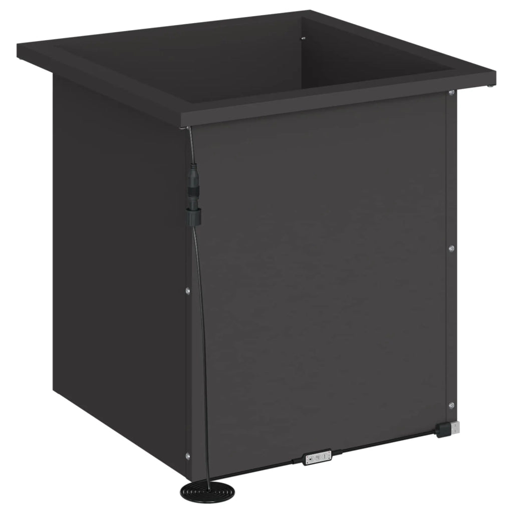 Fioriera da giardino con LED Nero 40 x 40 x 40 cm Acciaio 8008126