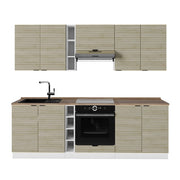 Cucina componibile Fame-Line Pannello in quercia/Bianco 235 cm, PL Rovere Vicco