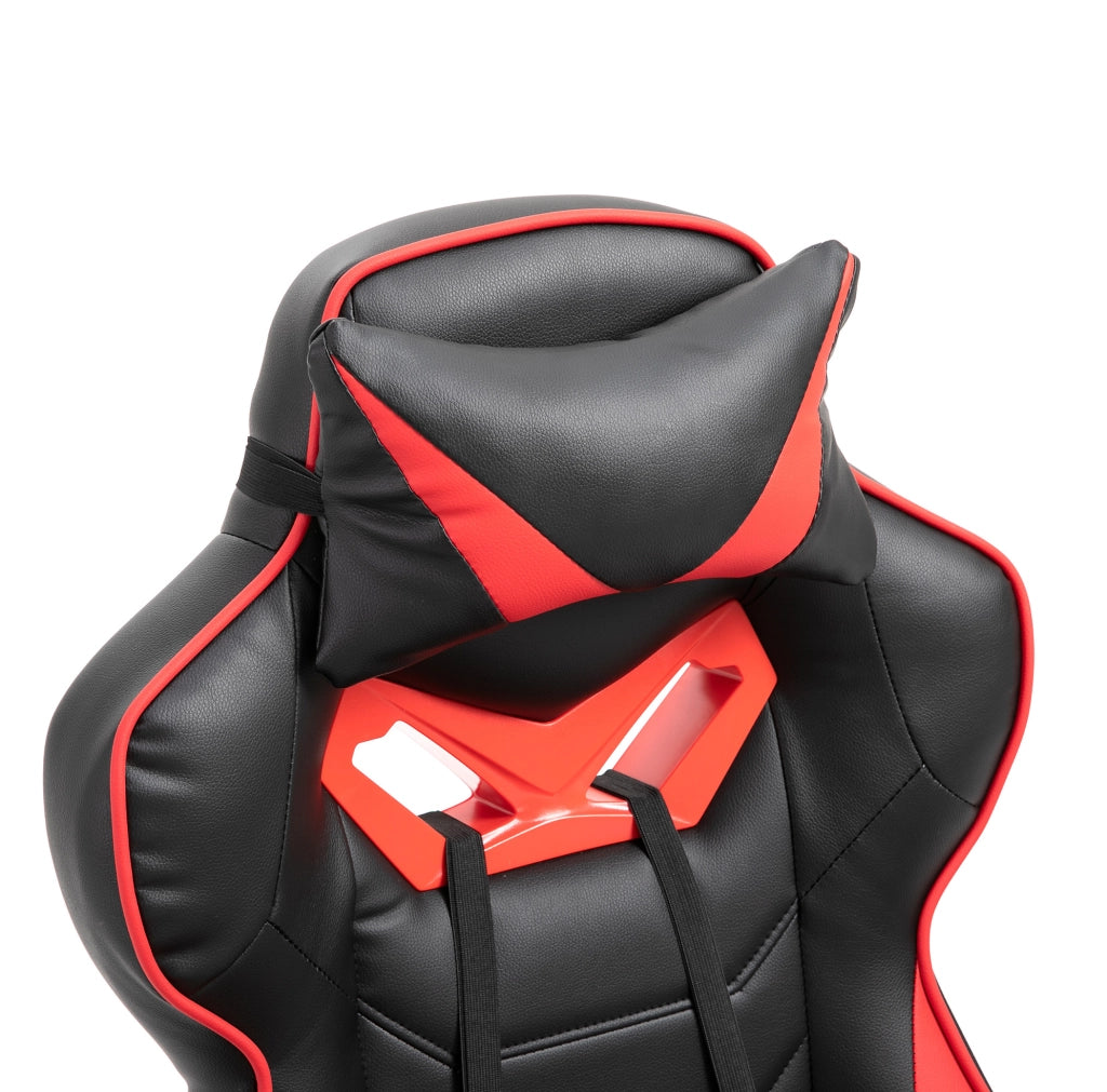 Sedia gaming ergonomica nera con massaggio, reclinabile 170°
