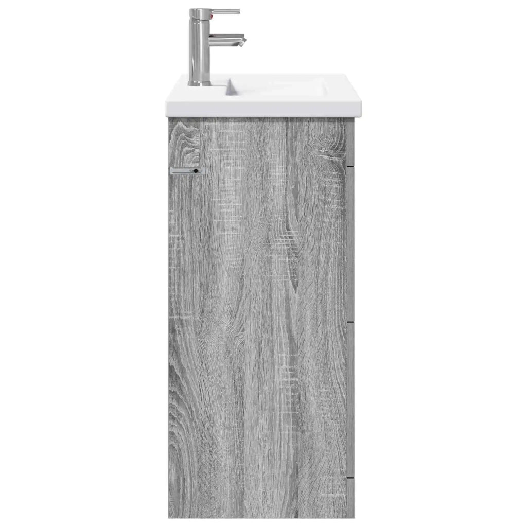 Set di mobili per il bagno Sonoma grigio 81 x 40 x 84,5 cm 3404379