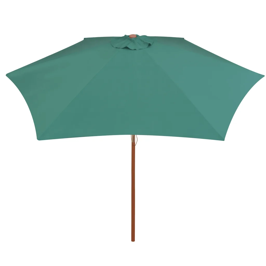 Ombrellone 270x270 cm con Palo in Legno Verde 42961