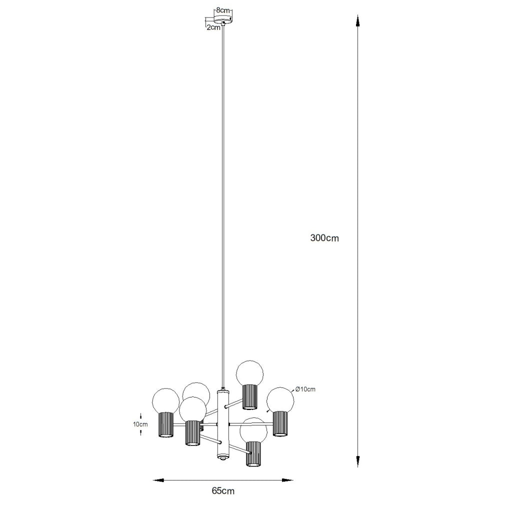 Lampadario HALO 6 bianco