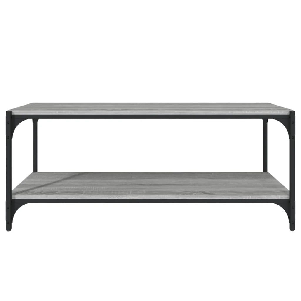 Mobile TV multimediale mensola TV credenza TV sala da pranzo soggiorno camera da letto Sonoma 100 x 33 x 41 cm legno ingegnerizzato e acciaio grigio 02_0028321