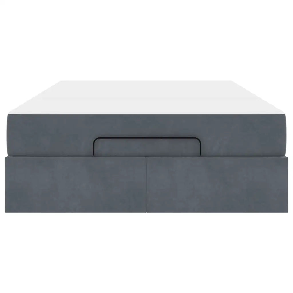 vidaXL Struttura del letto Grigio scuro 140 x 190 cm Velluto