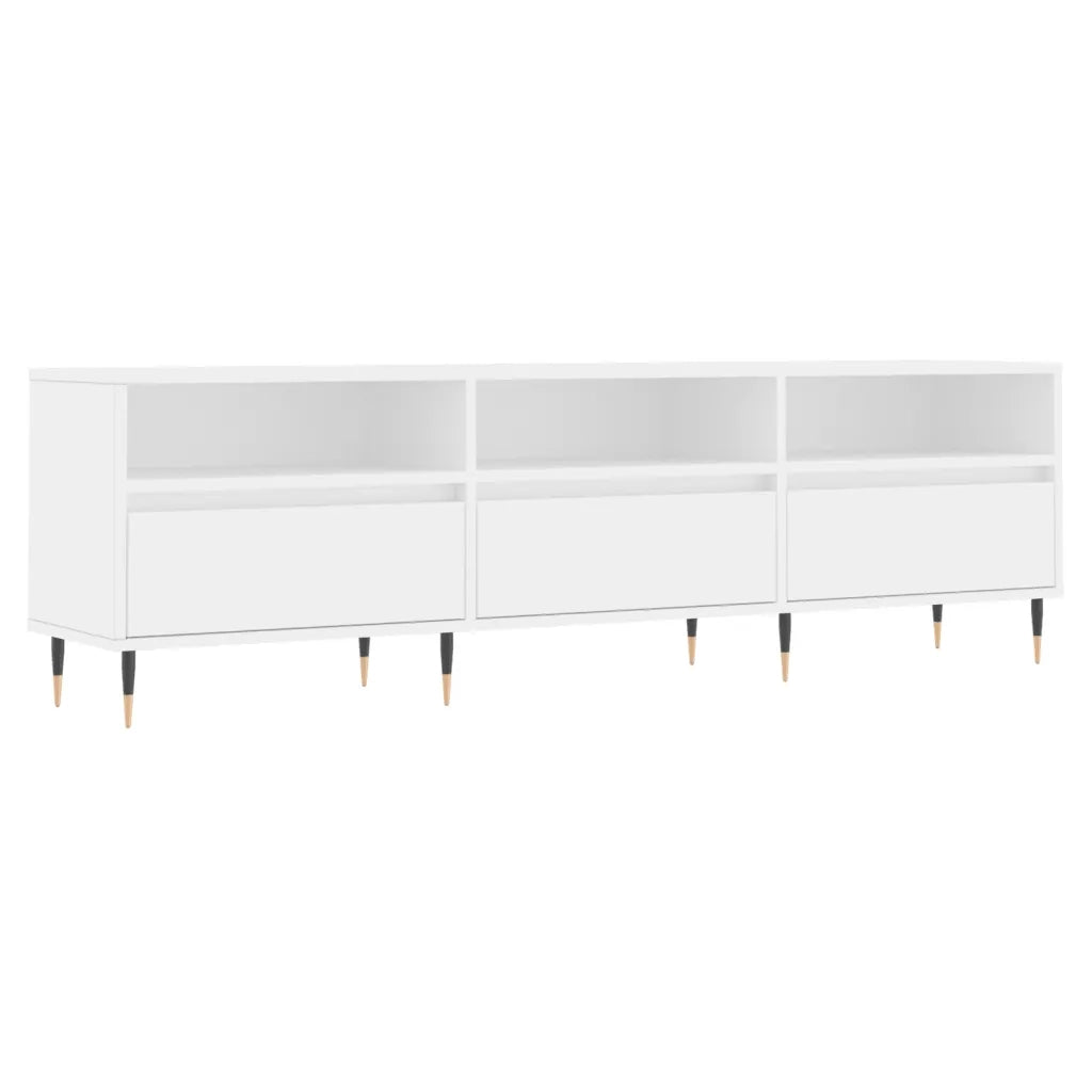 Mobile Porta TV Bianco 150x30x44,5 cm in Legno Multistrato 831260