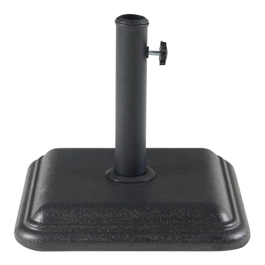 Base per ombrellone da giardino con adattatori 33 / 37 / 41 / 48 mm cemento 35 x 35 x 6 cm nero 03_0010249