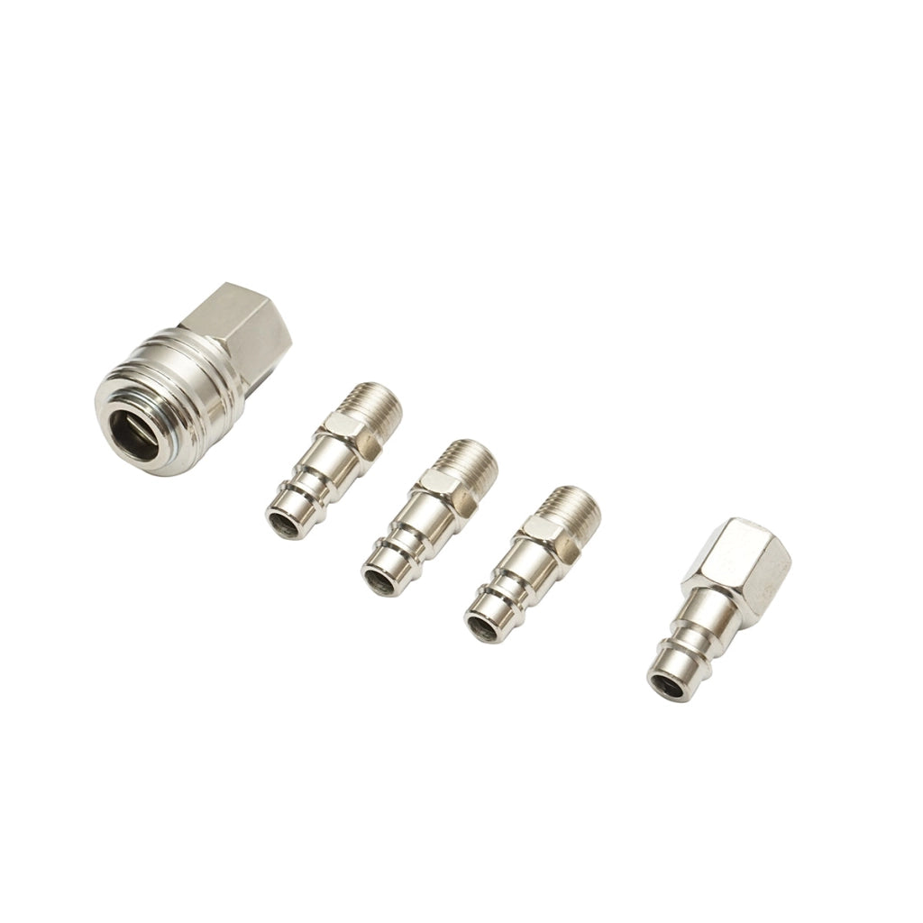 Set di 5 raccordi rapidi da 1/4 per tubi dell'aria compressa e utensili pneumatici Breckner Germany