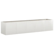 Fioriera | Cassetta per fiori | Vaso 200x40x40 cm in Acciaio Inox