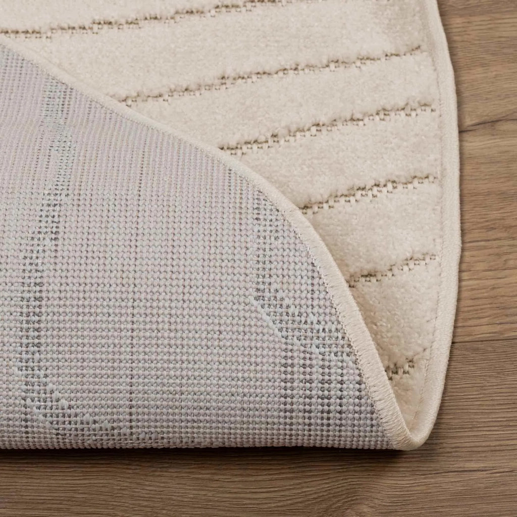 Tappeti per area Rotondo PALMERAS Beige Ø 160 CM Poliestere 42022646