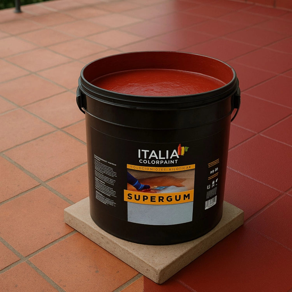 Italia colorpanit guaina impermeabilizzante supergum elastomerica fibrata *** tinta rosso ossido, contenuto kg 20, co...