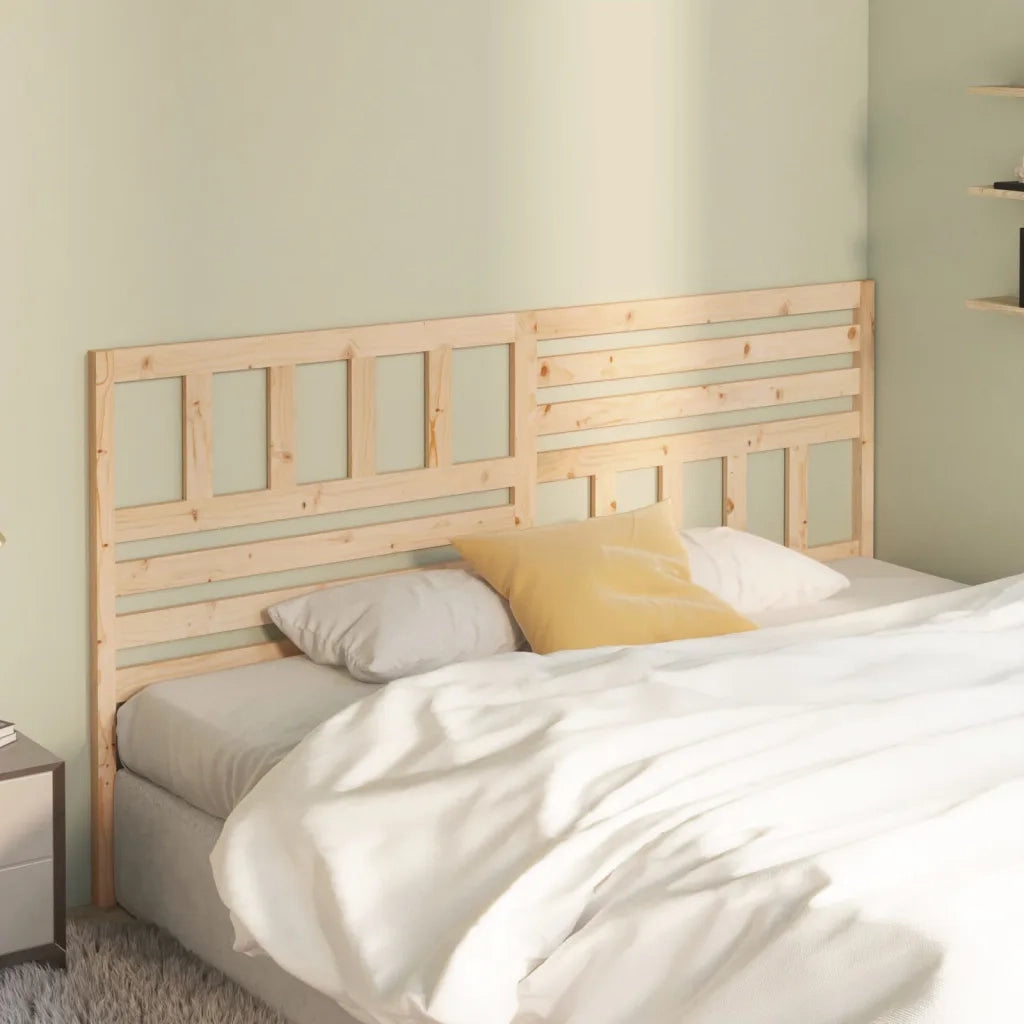 Testiera per Letto 206x4x100 cm in Legno Massello di Pino 814164