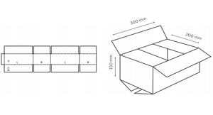 Scatola 30x20x15 cm Scatolone di Cartone modello 1 Onda singola - Imballaggi per Spedizione e Trasloco