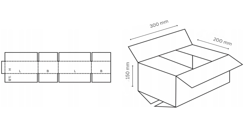Scatola 30x20x15 cm Scatolone di Cartone modello 1 Onda singola - Imballaggi per Spedizione e Trasloco